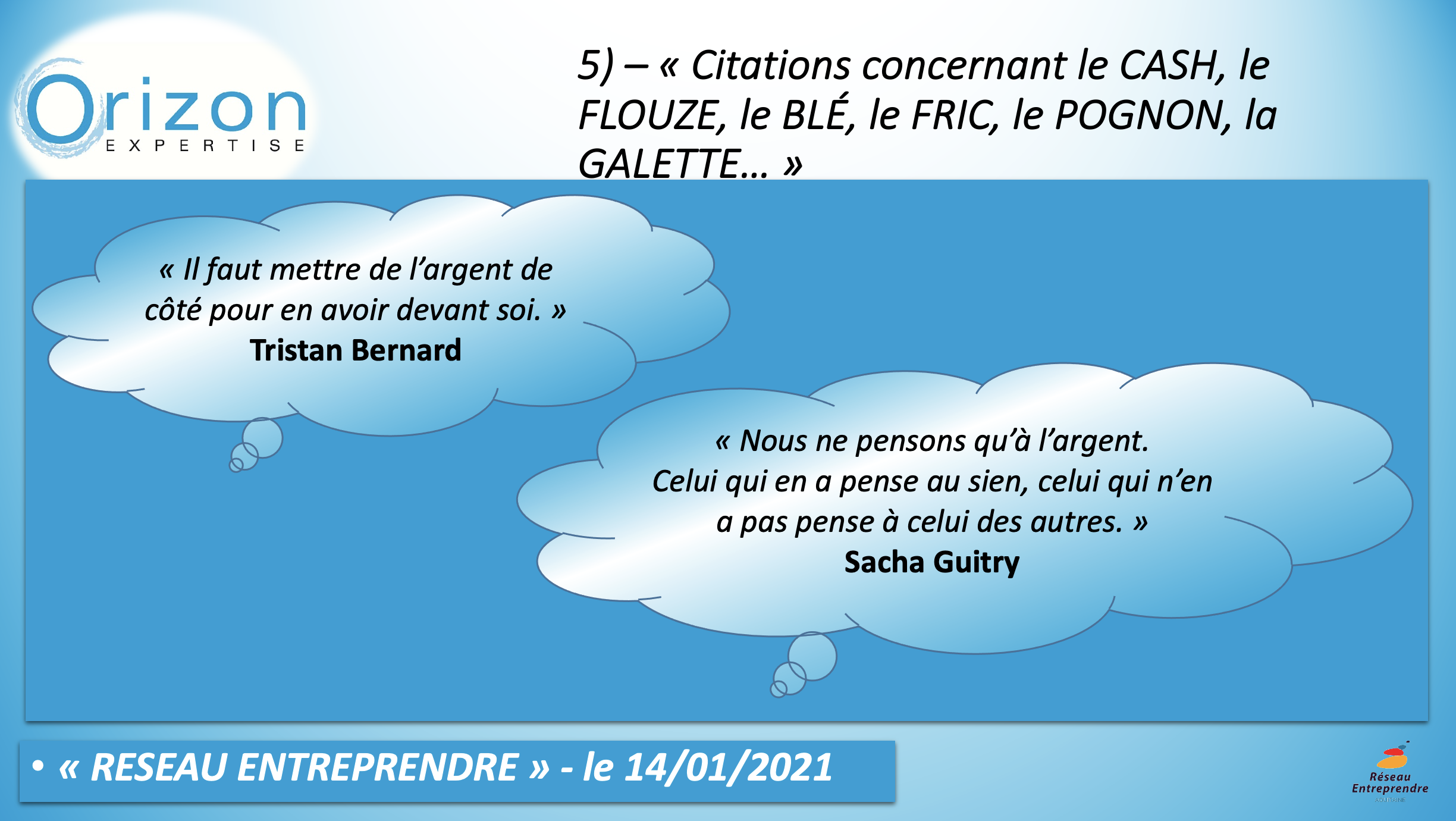 Réseau Entreprendre Aquitaine - Atelier la trésorerie - 14:01:2021 12