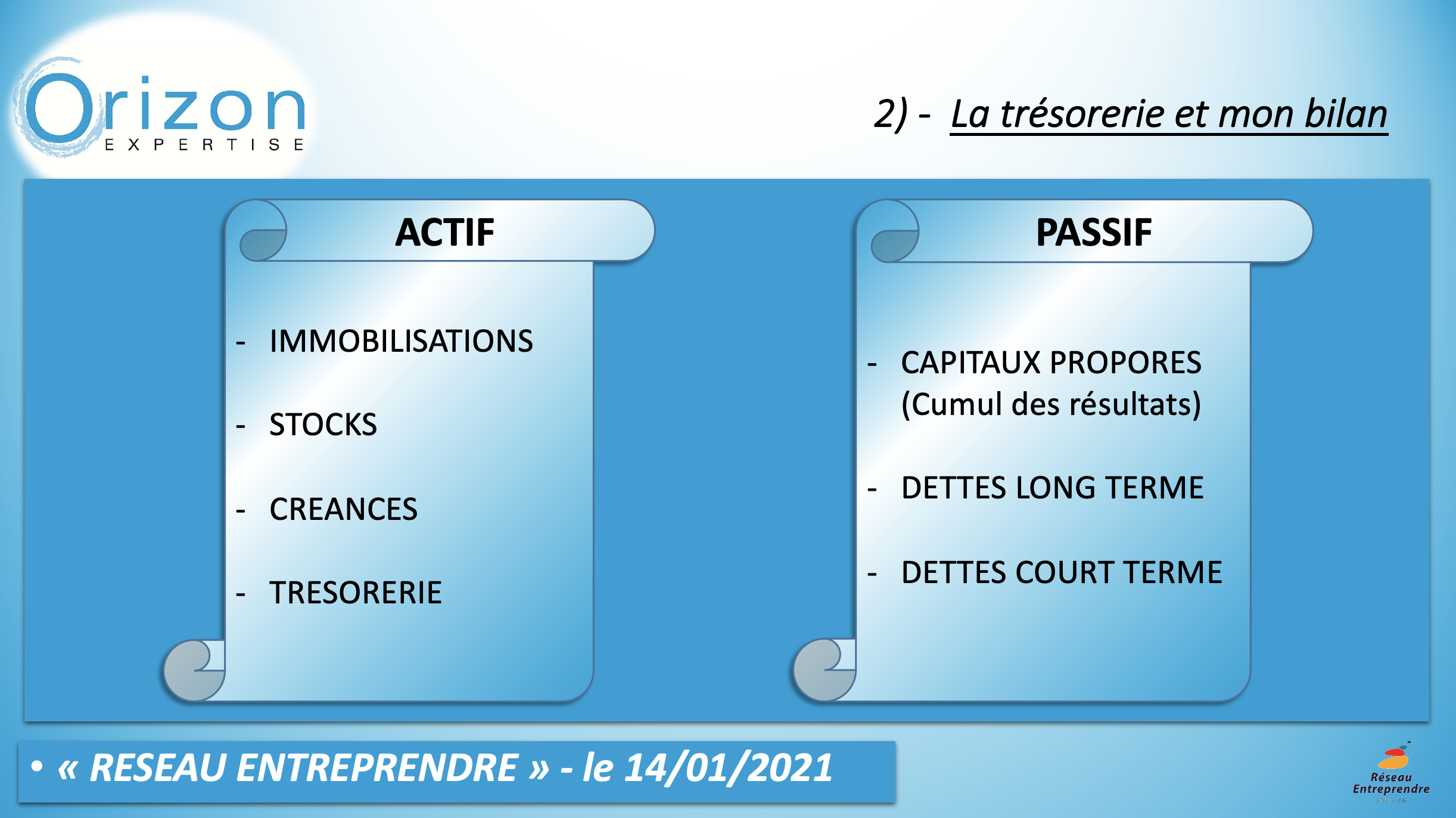 Réseau Entreprendre Aquitaine - Atelier la trésorerie - 14:01:2021 6